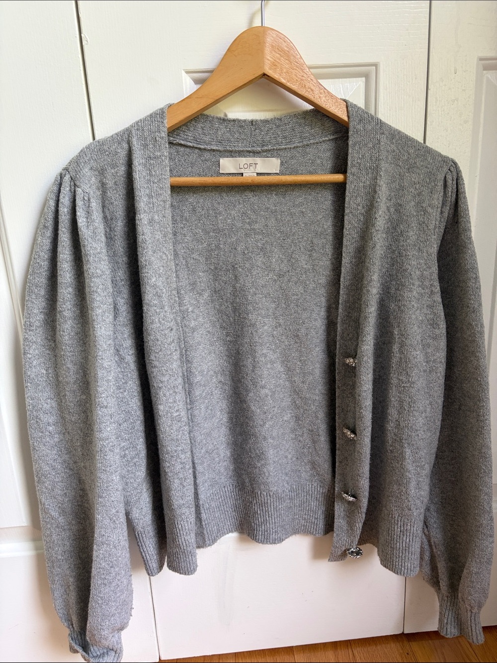 Gray Loft Button Up Sweater